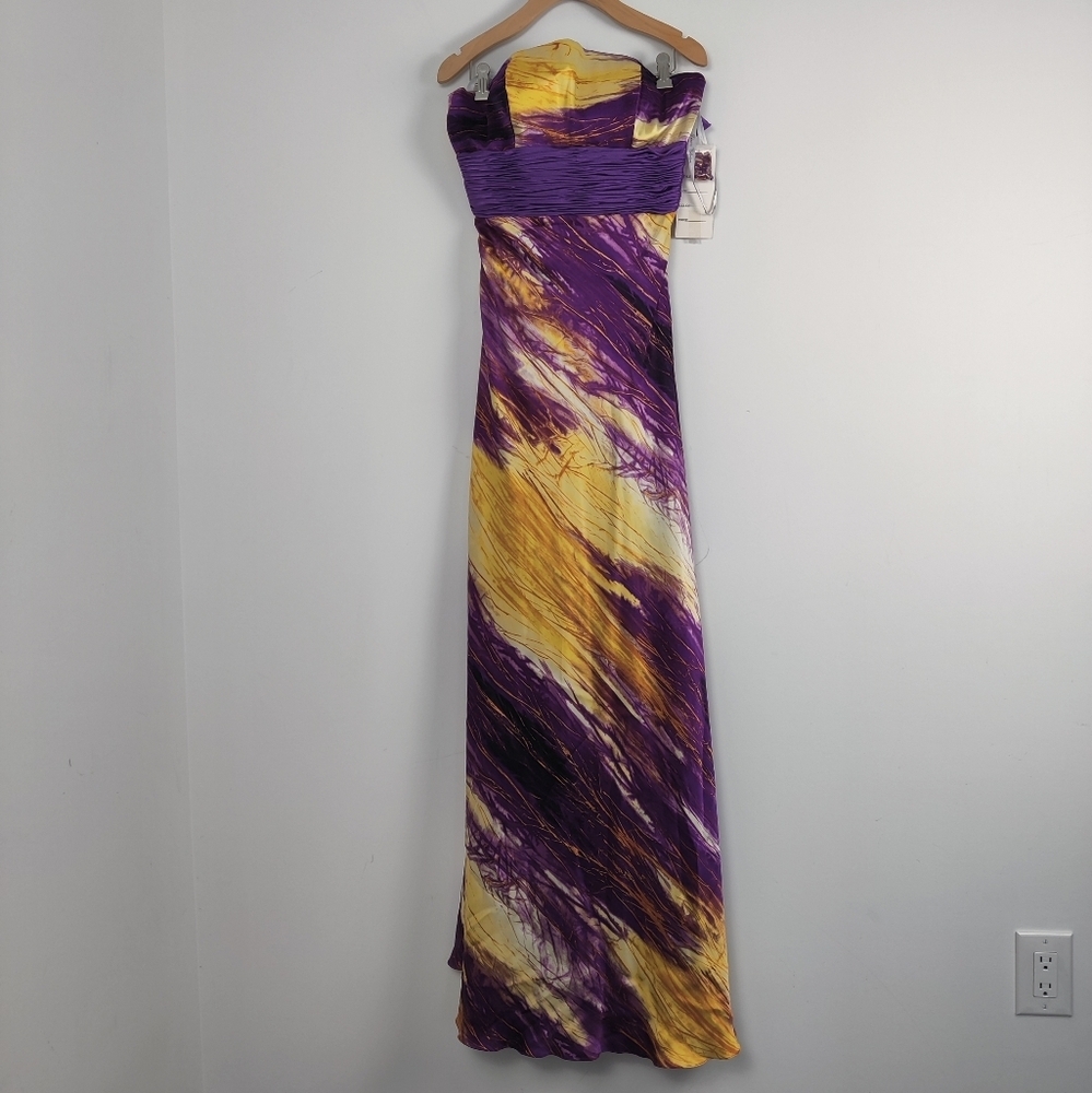 Women's Princess Collection Silk Blend Maxi Dress - Size 8 Prom Evening NEW